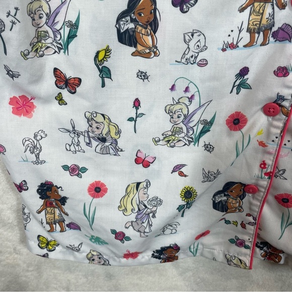 Disney Animators series pajama shirt Princesses women’s small button up - Picture 5 of 8